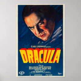 Poster Horror Clássico Deve Ter Drácula na Parede