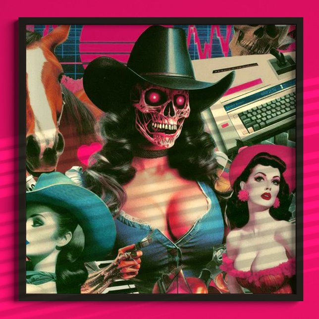 Poster Horror Cowgirl Collage (Criador carregado)