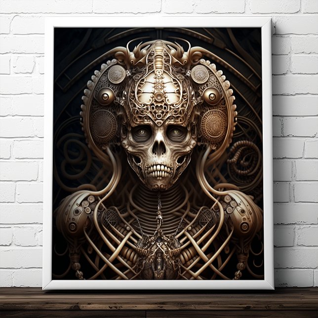 Poster Horror do Esqueleto Monstro do Crânio (Criador carregado)