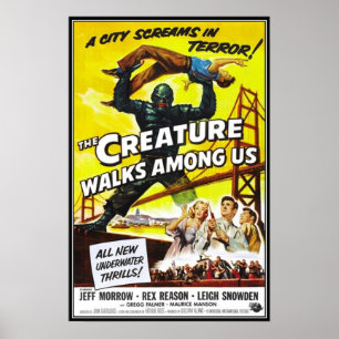 Poster Horror do filme do vintage -
