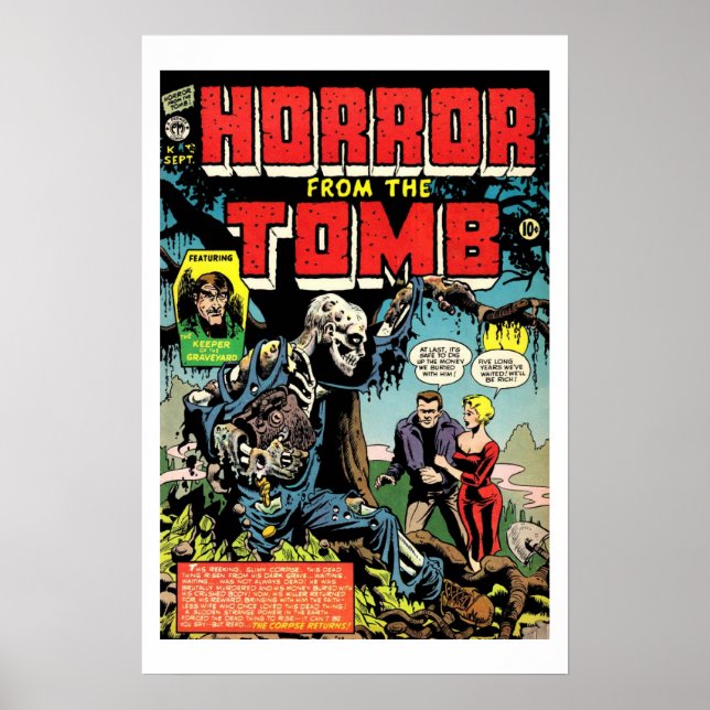 Poster Horror Do Tomb Vintage Cobrir (Frente)
