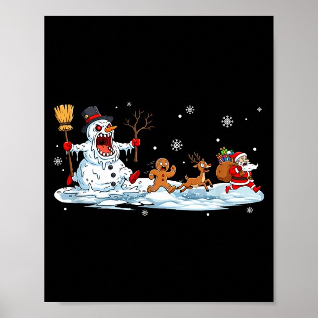 Poster Horror Snowman Christmas Reindeer Gingerbread Sant (Frente)