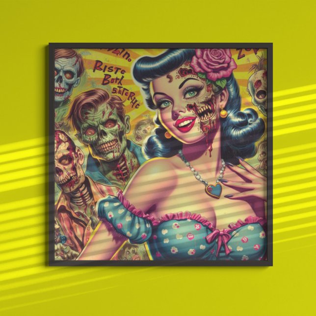 Poster Horror Zombie Pin-up (Criador carregado)