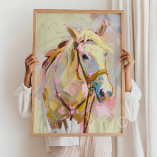Poster Horse Art, Cowgirl Decor, Western Ranch