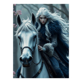 Póster Horse e Companion Fantasy Art