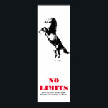 Póster Horse Motivational No Limine Pop Art Black White<br><div class="desc">Citação sobre Poster: Nunca dizer nunca,  porque limites,  como medos,  são muitas vezes apenas uma ilusão.</div>
