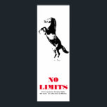 Póster Horse Motivational No Limine Pop Art Black White<br><div class="desc">Citação sobre Poster: Nunca dizer nunca,  porque limites,  como medos,  são muitas vezes apenas uma ilusão.</div>