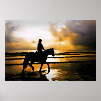PÓSTER HORSE RIDER EM PRAIA