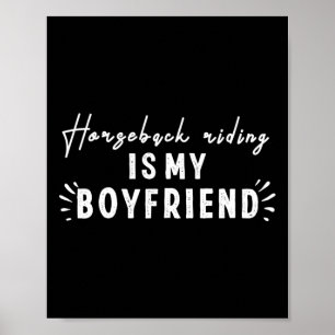Poster Horseback Riding Is My Namorado Engraçado Design