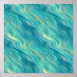 Póster Hortênsia Azul Textura Ondulada