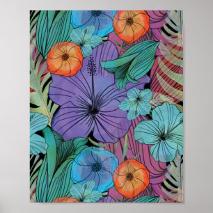 Poster Horto de Paraíso, jardim de Paraíso, flor tropic