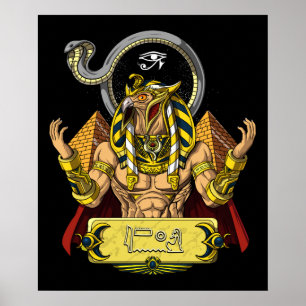 Poster Horus egípcio God Ra Pyramids Antigamente mitologi