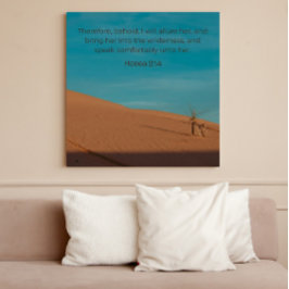 Poster Hosea 2:14 KJV Wall Art – Desert Faith Collection 