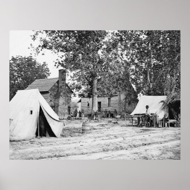 Póster Hospital de Batalha Civil, 1862 (Frente)