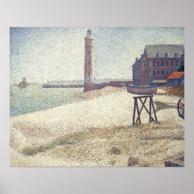 Póster Hospital e Farol, Honfleur, de Georges Seurat (Frente)