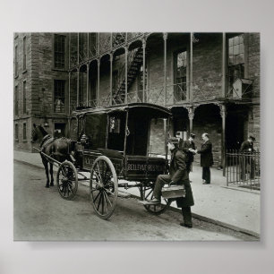 Poster Hospital Vintage Bellevue em Nova Iorque NY