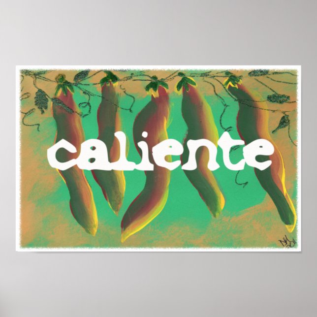 Póster Hot Caliente Jalapeno Peppers (Frente)