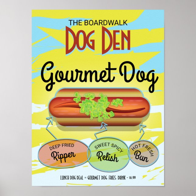 Póster Hot Dog Personalizado (Frente)