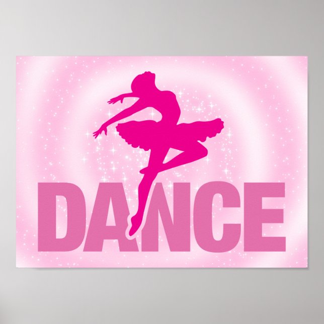 Poster Hot Pink Ballerina Dance Sparkle (Frente)