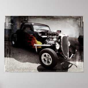 Poster Hot rod das chamas