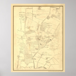 Póster Hotchkiss Map Antietam.