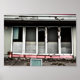 Poster Hotel Abandonado Perdeu Espaços Debilitados