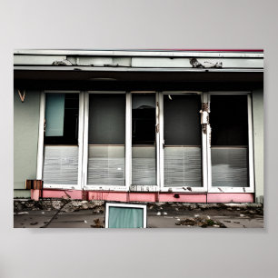 Poster Hotel Abandonado Perdeu Espaços Debilitados