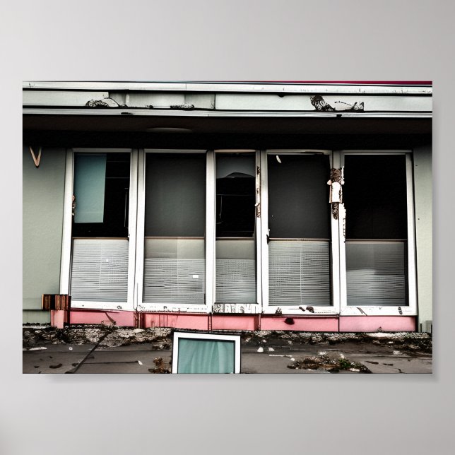 Poster Hotel Abandonado Perdeu Espaços Debilitados (Frente)