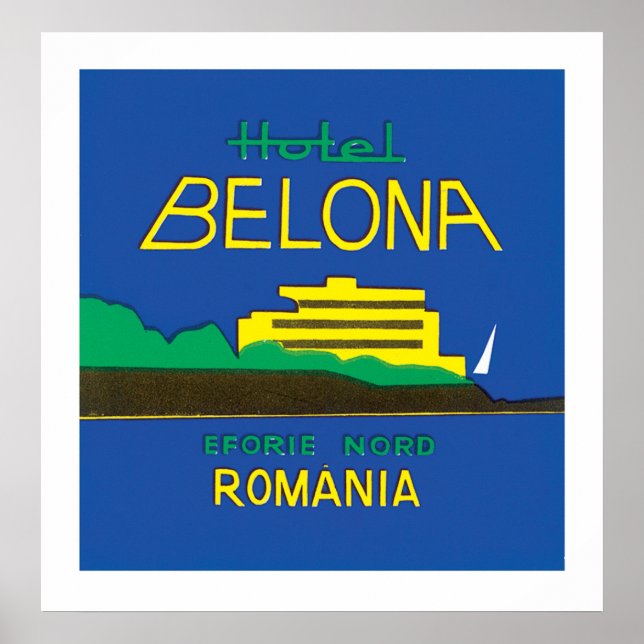 Póster Hotel Belona Romênia (Frente)