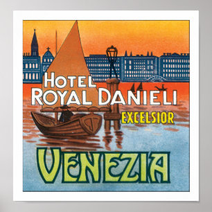 Póster Hotel Danieli real Venezia sem a beira