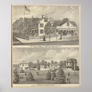 Póster Hotel de Germania, ramo longo e irmãos de Hughes