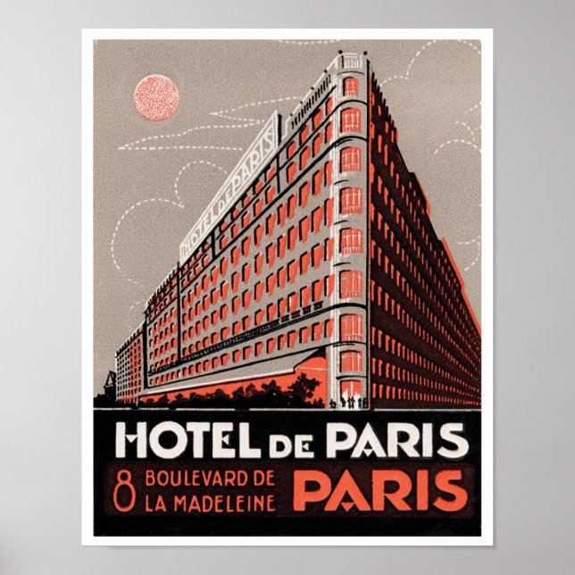 Póster Hotel De Paris (Frente)