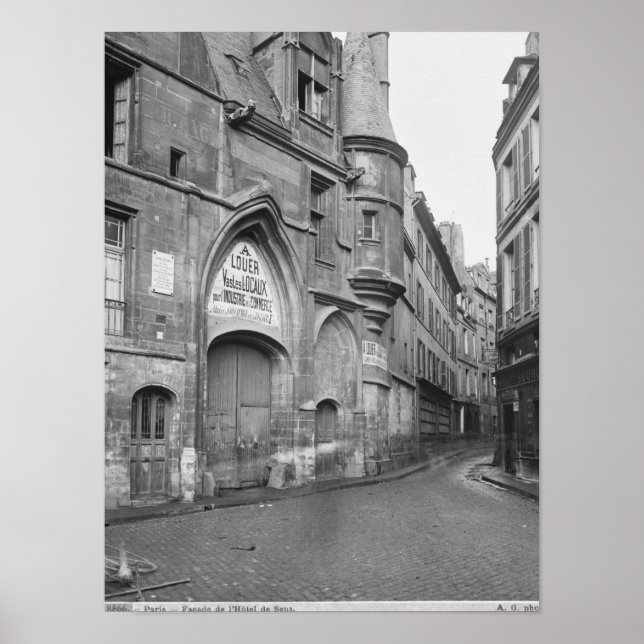 Póster Hotel de Sens, final do século XIX (Frente)