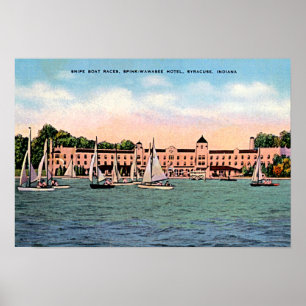 Poster Hotel de Siracusa, Indiana Spink no lago Wawasee