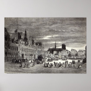 Póster Hotel de Ville, Paris, 1847