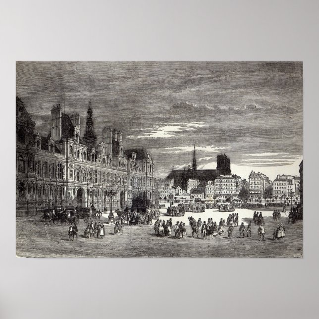 Póster Hotel de Ville, Paris, 1847 (Frente)