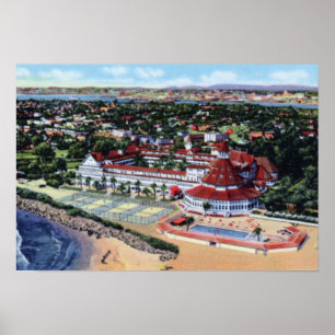 Poster Hotel Del Coronado de San Diego Califórnia