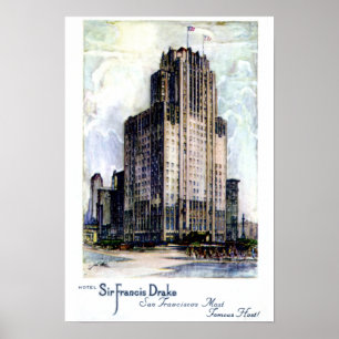 Póster Hotel do senhor Francis Drake de San Francisco