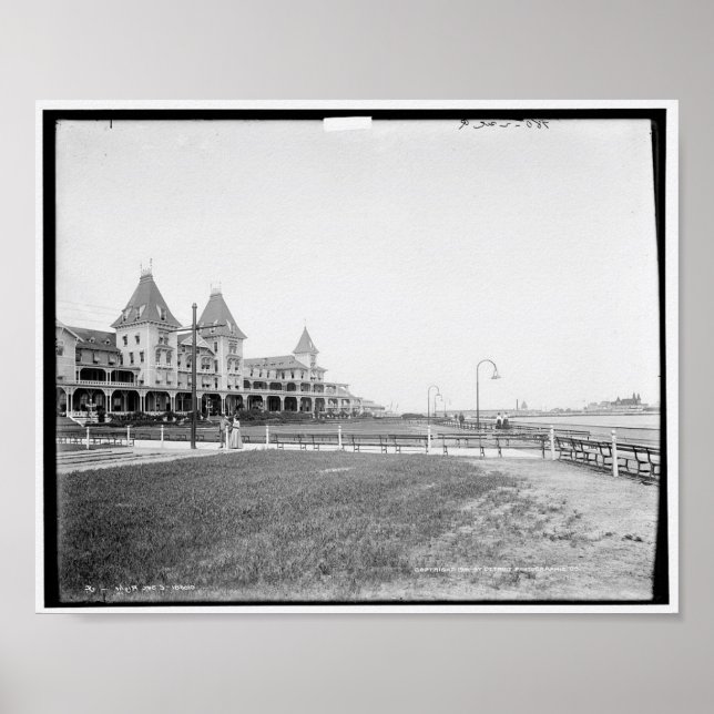 Poster Hotel em Brighton Beach, N.Y. c1901 (Frente)