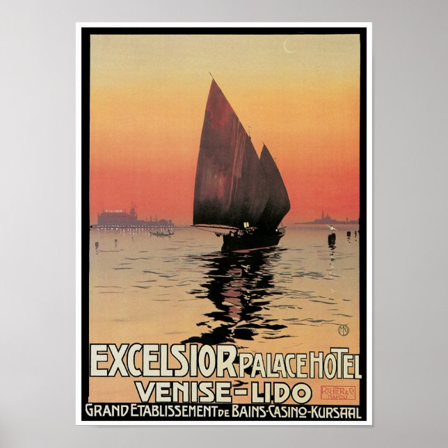 Poster Hotel Excelsior Palace: Venise-Lido (Frente)
