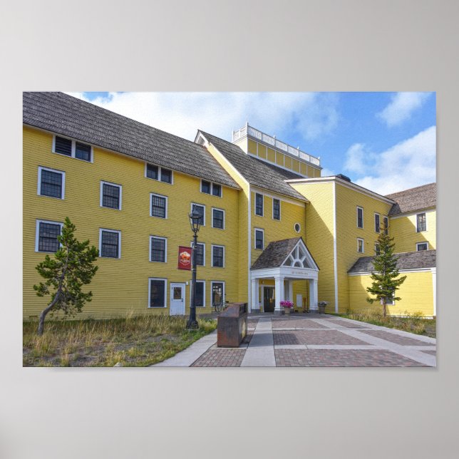Poster Hotel Lake Yellowstone, Parque Nacional de Yellows (Frente)