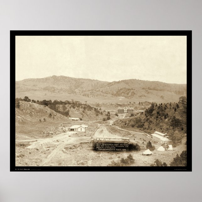 Póster Hotel Minnekahta Hot Primaveras SD 1889 (Frente)