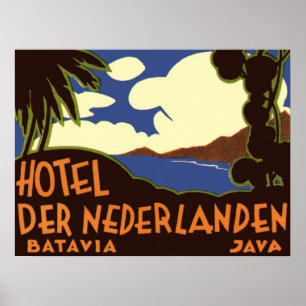 Póster Hotel Nederlanden de Jakarta Indonésia das viagen