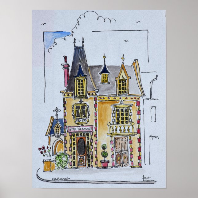 Poster Hotel Normandy | Cobourg, França (Frente)