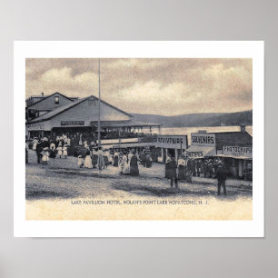 Póster Hotel, o ponto de Nolan, lago Hopatcong, vintage