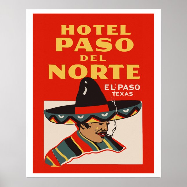 Poster Hotel Paso del Norte (GR Paso - Texas) (Frente)