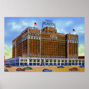 Póster Hotel Peabody de Memphis Tennessee