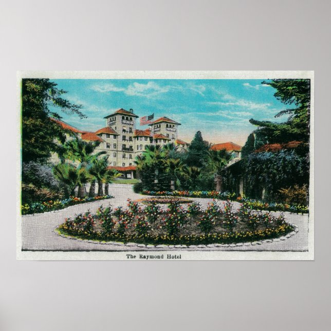 Póster Hotel Raymond e MotivosPasadena, CA (Frente)