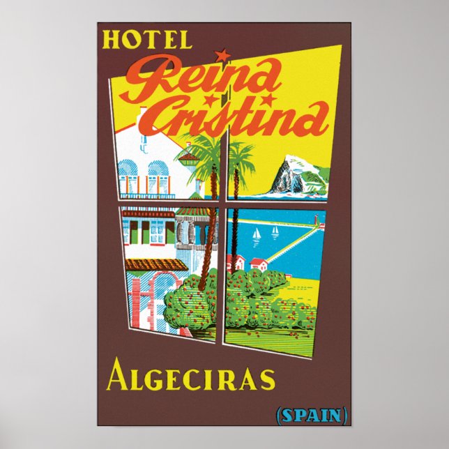 Poster Hotel Reina Cristina ~ Algeciras (Frente)