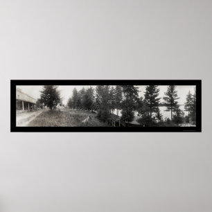 Poster Hotel rochoso Glenfield do lago, foto 1921 de New